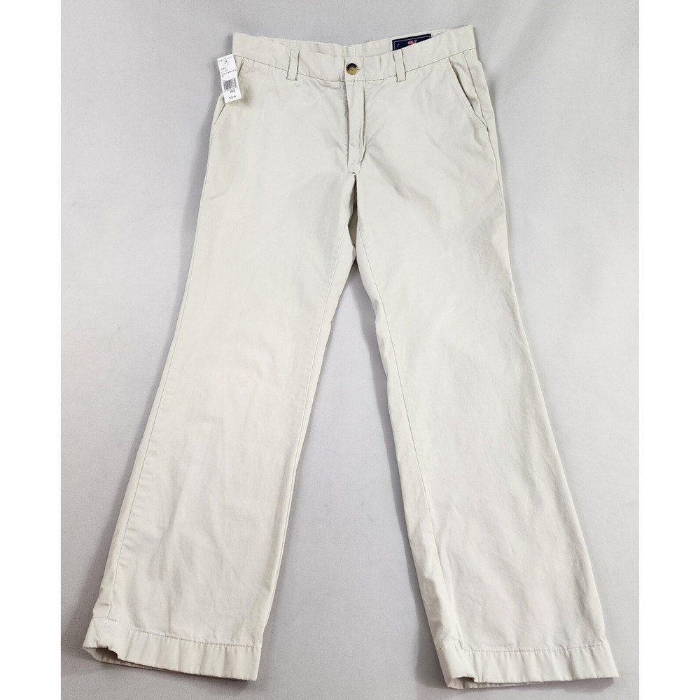 Vineyard Vines Breaker pants adult W 32 L 32 ivory pocket zip $79.99 mens